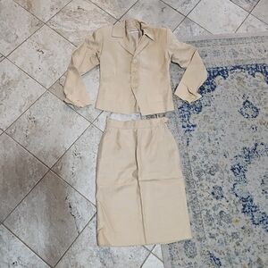 Saint Laurent Linen Suit Skirt Set Size 36